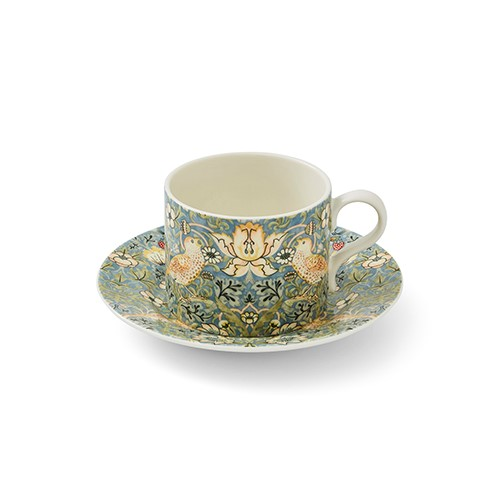 Morris & Co Teacup and Saucer, 280ml, Strawberry Thief-0