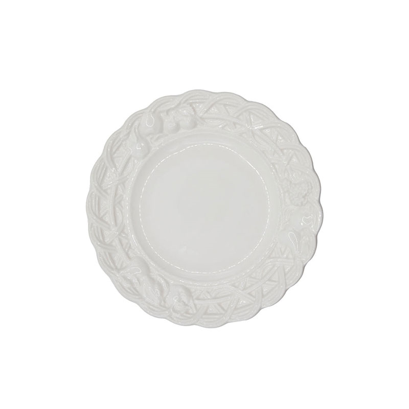 Tutti Frutti Set of 4 Side Plates, D22cm, White-2