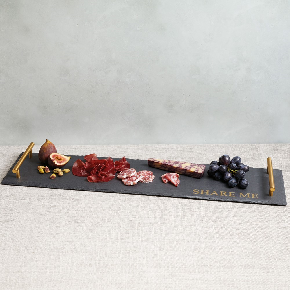 Rectangular platter, W60 x L15 x H3.5cm, Slate-2