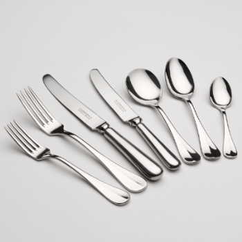 7 Piece Place Setting, Baguette, Stainless Steel, Mirror Finish-0