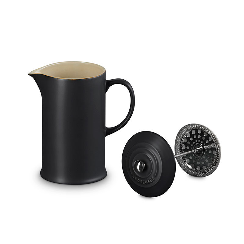 Stoneware Cafetiere, 1 litre, Satin Black-4