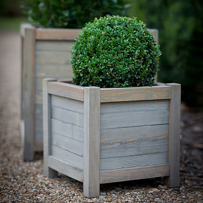 Square Planter, 40cm, Spruce-0