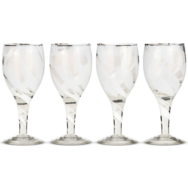 Lohara Set of 4 Wine Glasses, 375ml, White-3