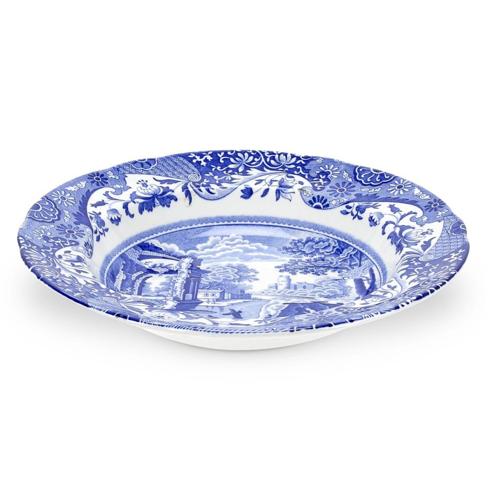 Blue Italian Set of 4 soup plates, 23cm-0