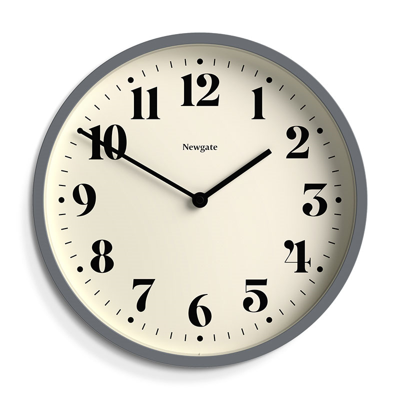 Number Four Wall Clock, D30cm, French Navy-1