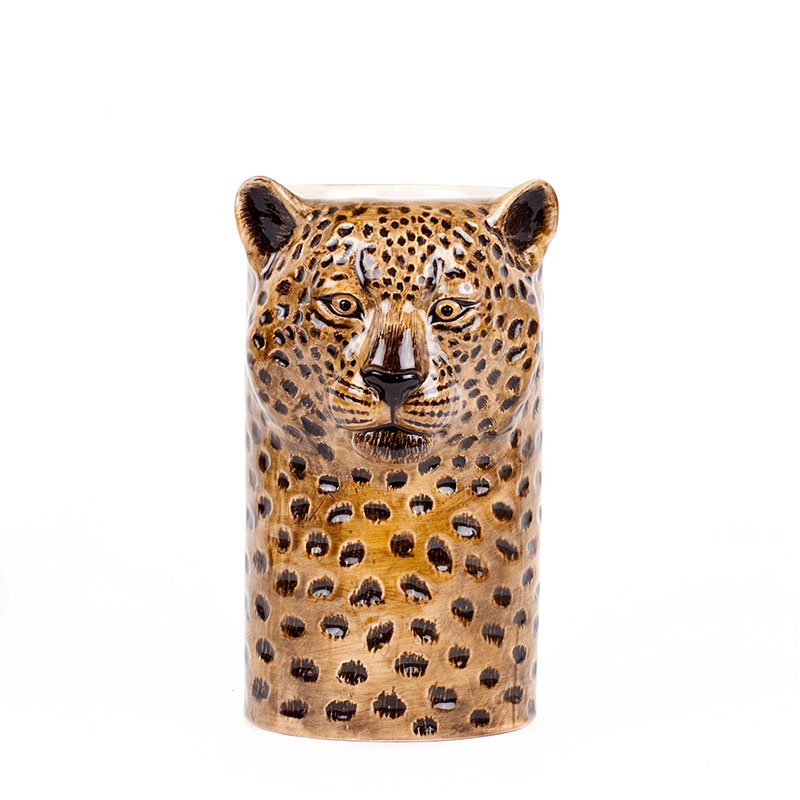 Leopard Utensil Pot, H18cm, Yellow-4