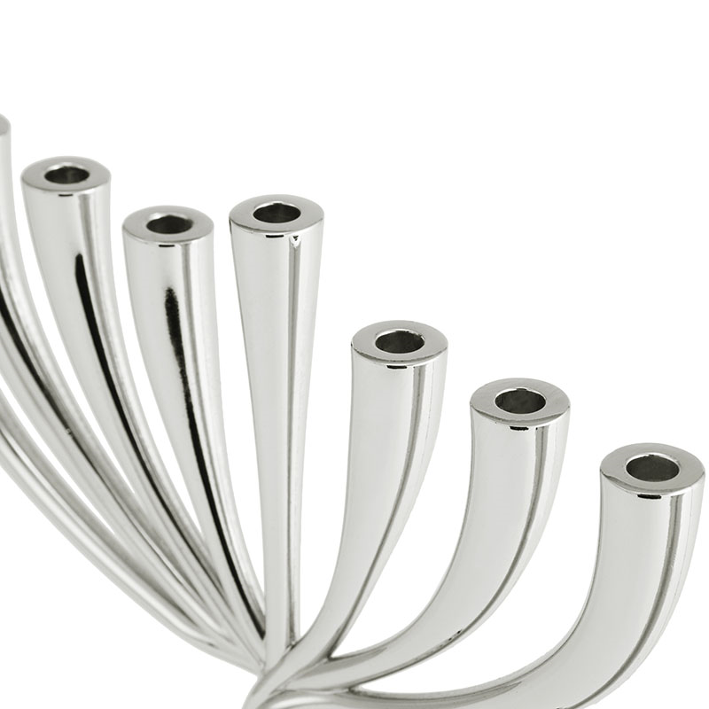 Twist Menorah, H26.5cm, Silver-2