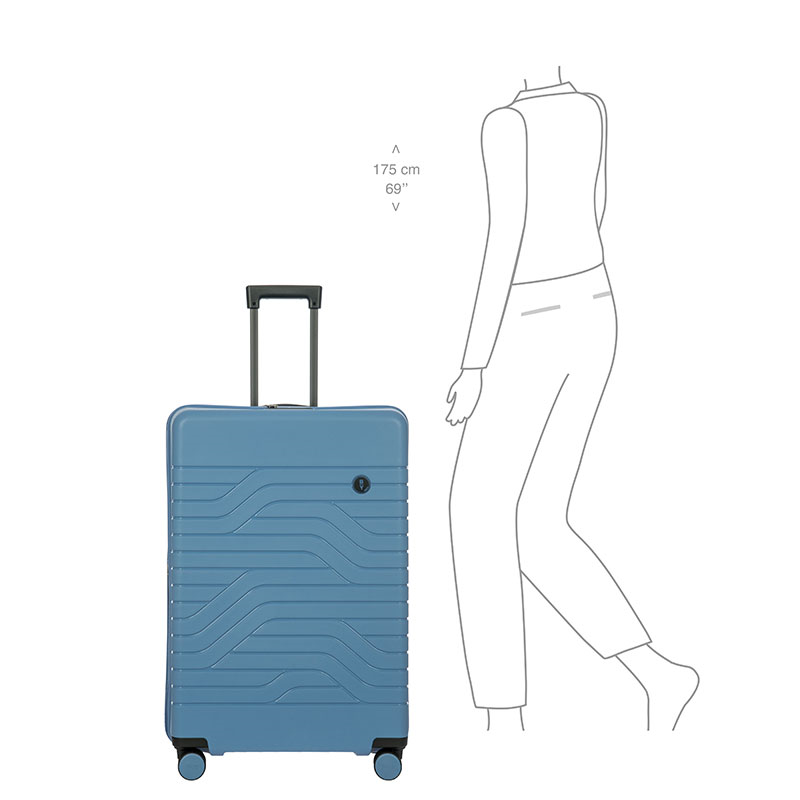 Ulisse Expandable Suitcase, H79 x L53 x W31cm, Grey Blue-9