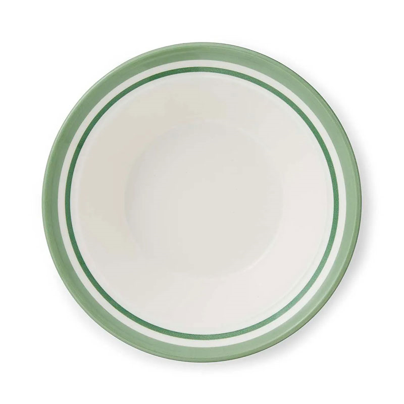 Potter's Stripe Set of 4 Oatmeal Bowls, D16.5cm, Green-5