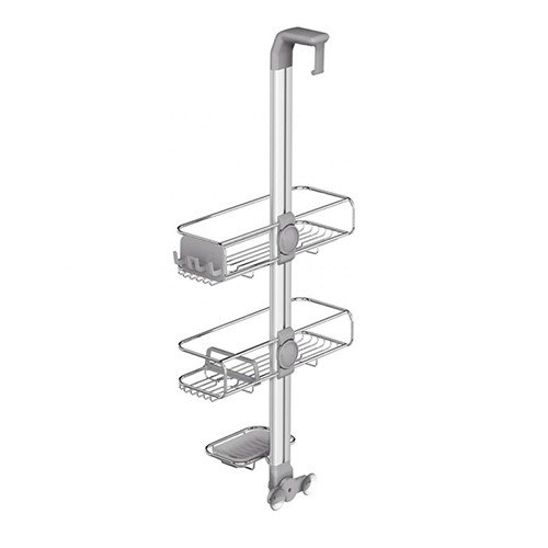 Over door shower caddy, H81.5 x W31.5cm, Silver-1