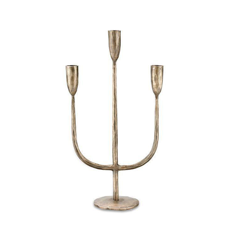 Mbata Candelabra, H39cm, Antique Brass-1