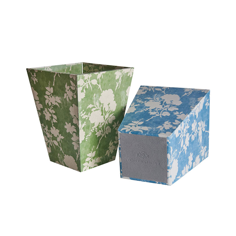 Flowerberry Waste Paper Basket, Green-4