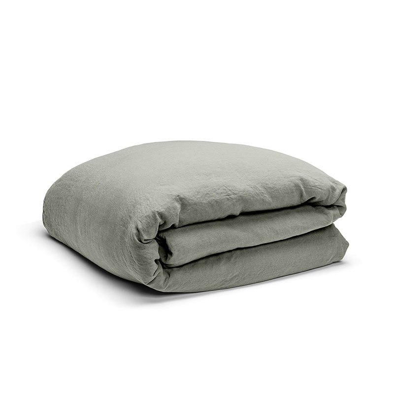 Linen King Size Duvet Cover, Moss-2