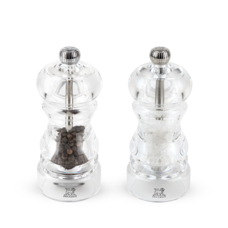 Nancy Duo Pepper Mill & Salt Mill Set, 12cm, Clear Acrylic-1