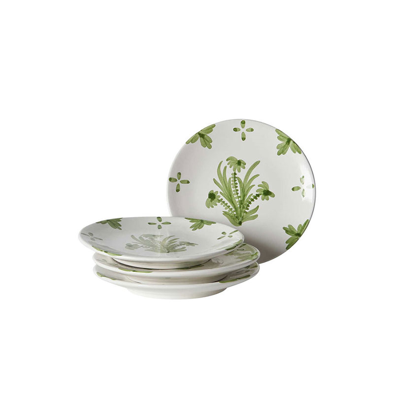 Summer Flower Small Plate, Green-3