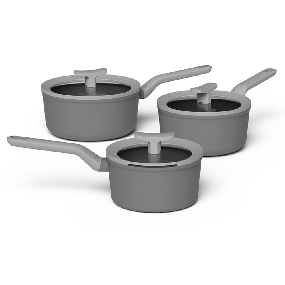 Leo, 3 Piece Cookware Set, Grey-0