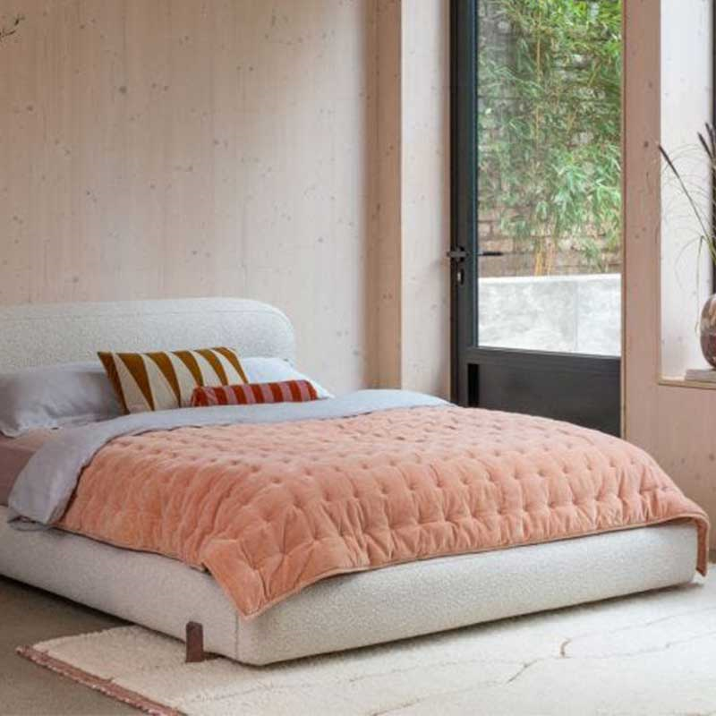 Velvet Double / King Quilt, Dusky Pink-0