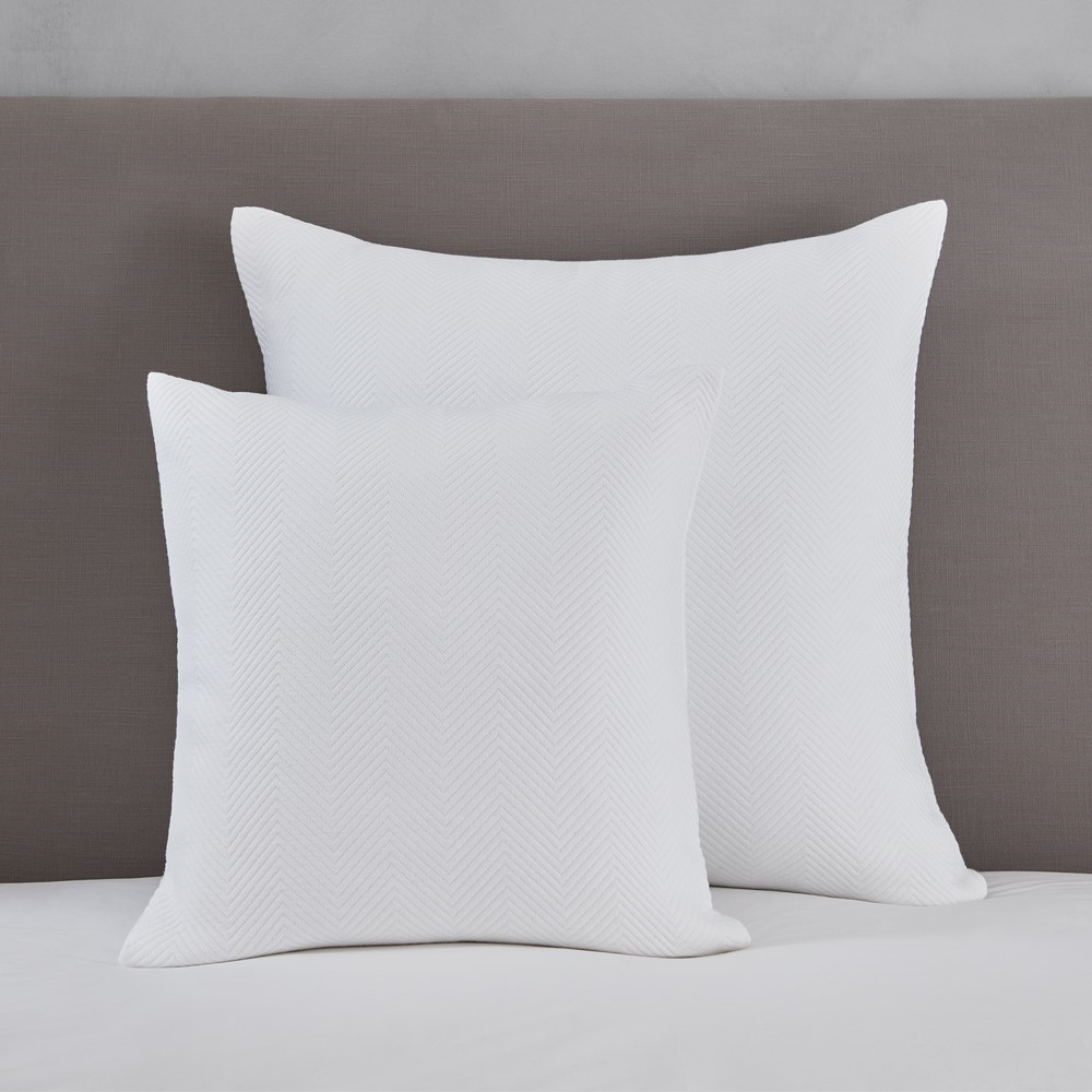 Mason Herringbone Large cushion cover, W65 x L65cm, White-0