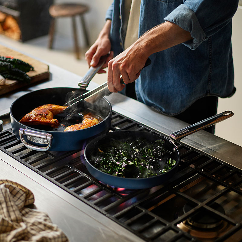 Space Folding Frying Pan, 24cm, Midnight Blue-4