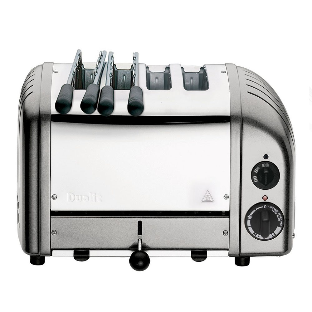 Classic Combi 2 x 2 slot toaster, metallic silver-0