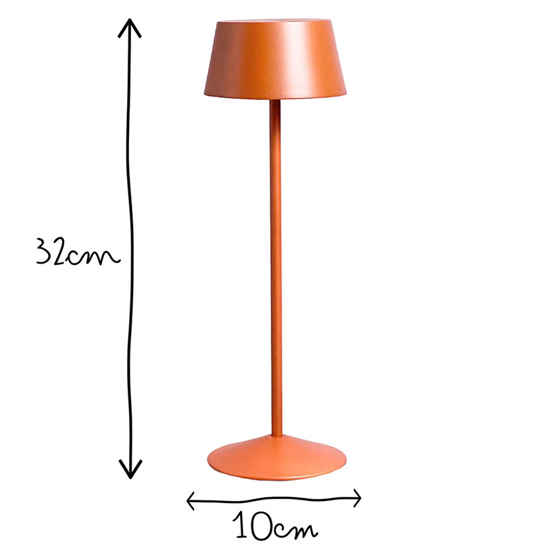 Scoon Rechargable Lamp, H32cm, Rust-8