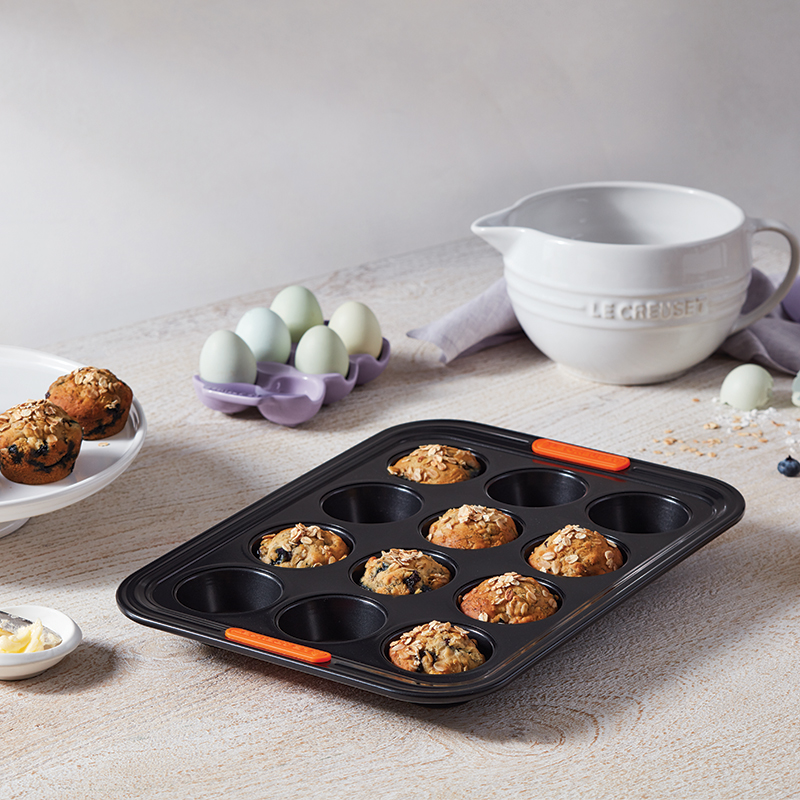 Bakeware 12 cup muffin tray, 40 x 30cm, Black-5