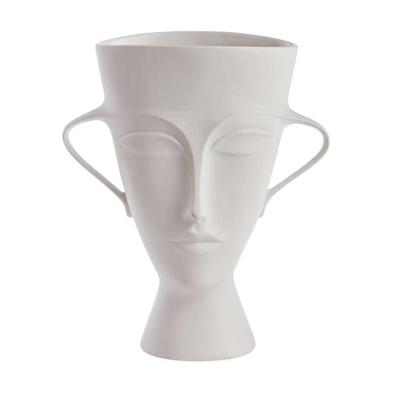 Giulette Tall Urn, H33cm, White-1