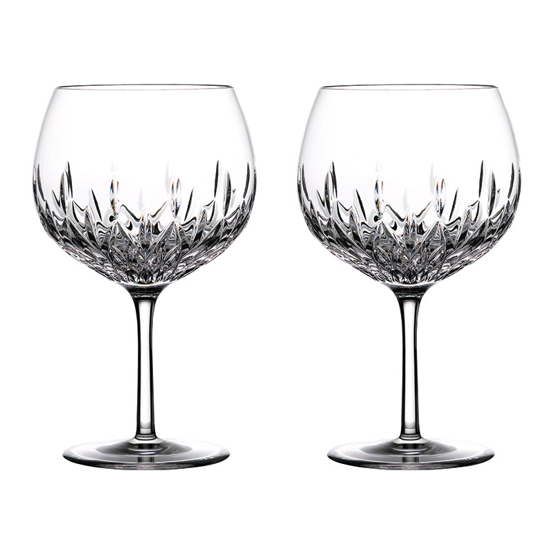 Lismore Set of 2 Balloon Glasses, 550ml, Clear-0