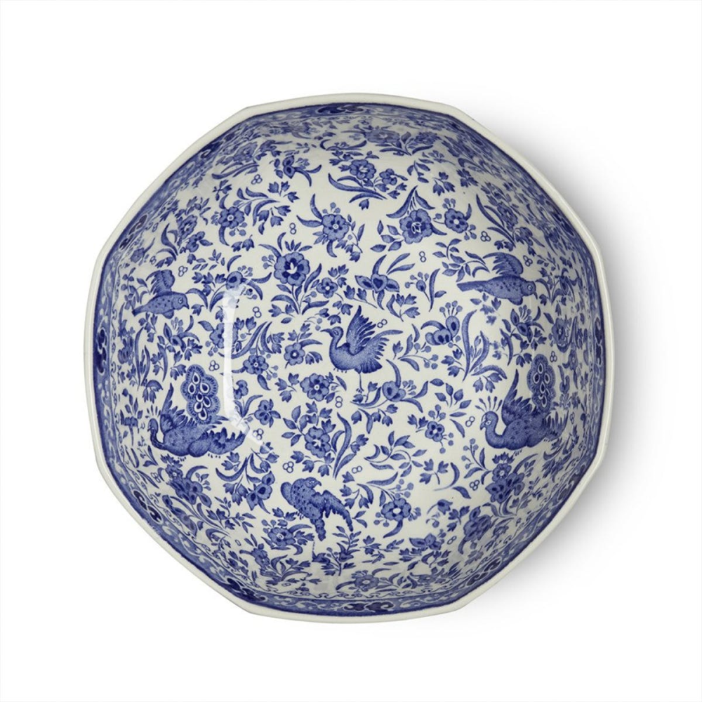 Regal Peacock Octagonal bowl, 20.5cm, blue-1