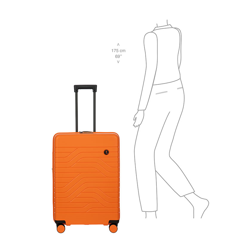 Ulisse Expandable Suitcase, H71 x L49 x W28cm, Orange-9