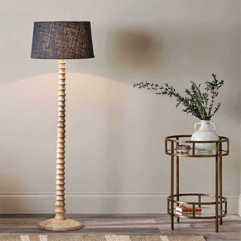 Avisa Mango Wood Floor Lamp, H133cm, Natural-0