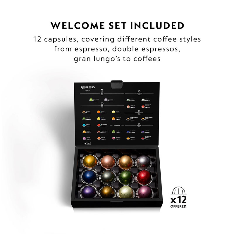 11711 Nespresso Vertuo Next & Milk Coffee Machine, Dark Grey-7