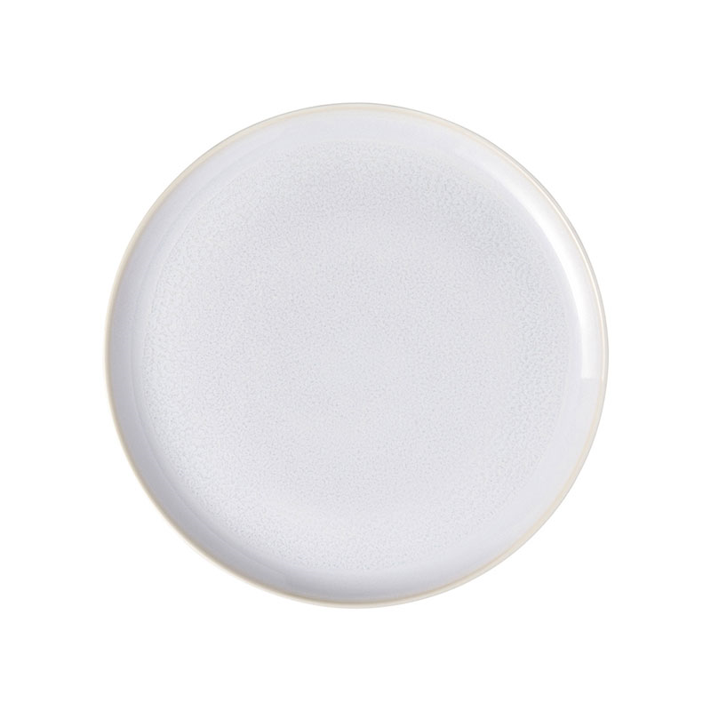 Crafted Cotton Flat Plate, D26cm, White-0