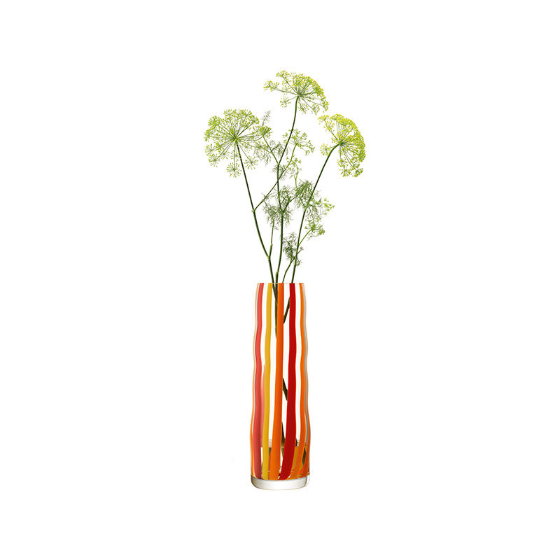 Folk Vase, H31.5cm, Orange/Red/Yellow-1