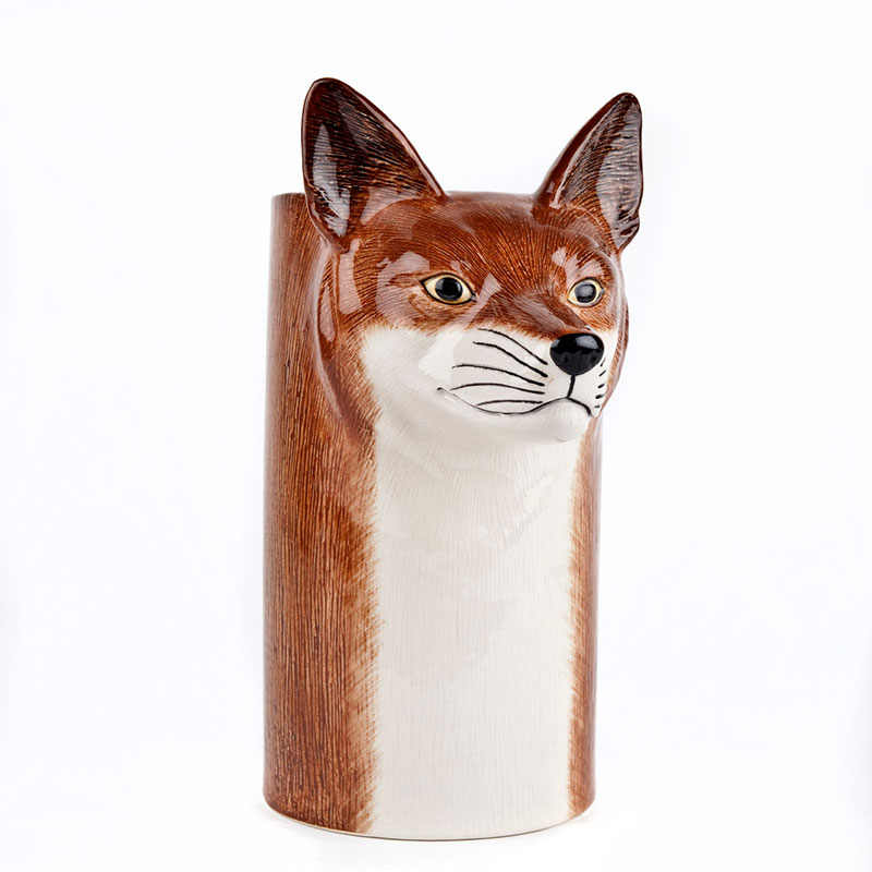 Fox Utensil Pot, H20.5cm, Brown-1