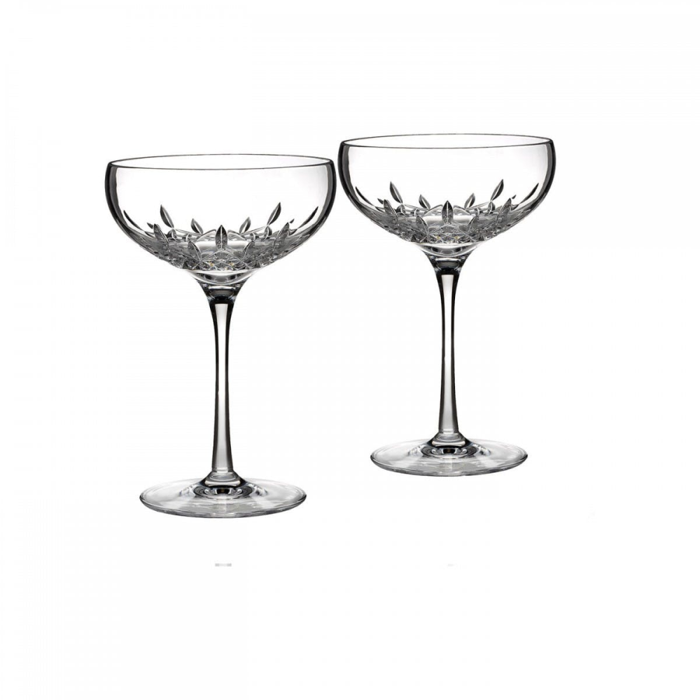 Lismore Essence Pair of Champagne saucers-0