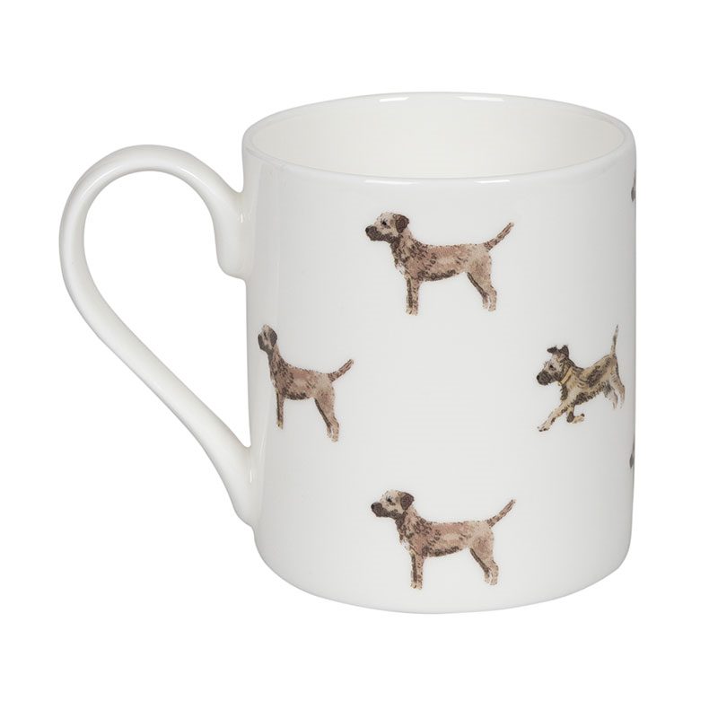 Border Terrier Standard Mug, 275ml, White, Taupe, Brown-1