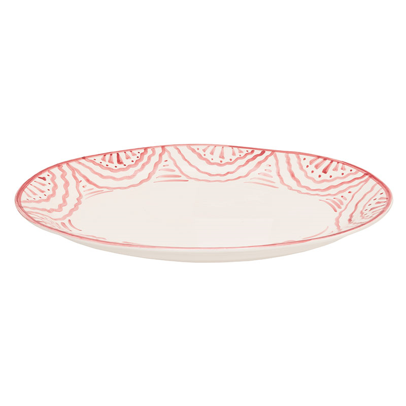 Ondas Serving Platter, L36 x W26.5cm, Pink-2