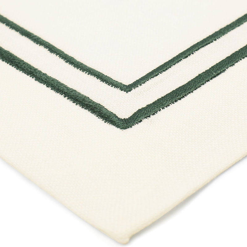 Sophie Classic Two Cord Napkin, 50cm, Forest Green-4