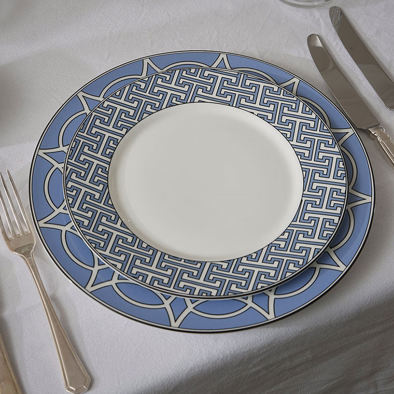 Loop Set of 2 Dinner Plate, D26cm, Cornflower Blue-4