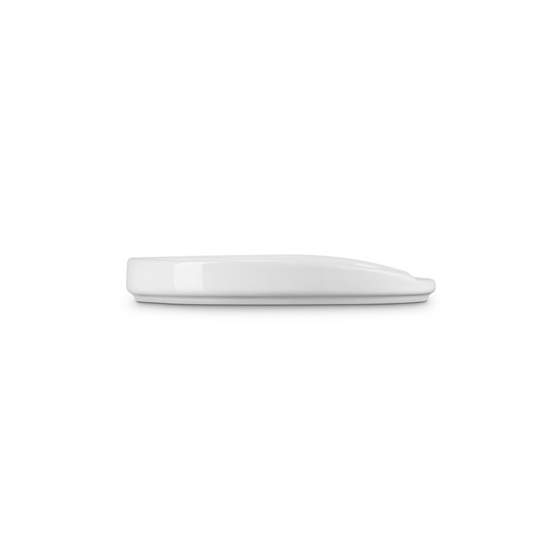 Stoneware Oval Spoon Rest, White-3