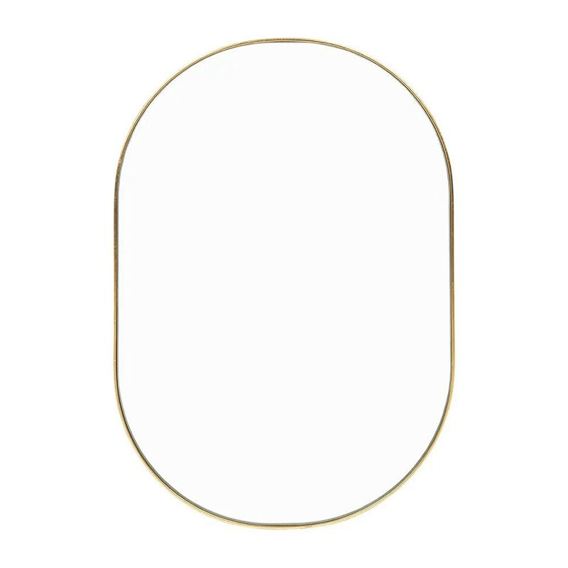 Fine Edge Oval Mirror, H50 x W35cm, Gold-0