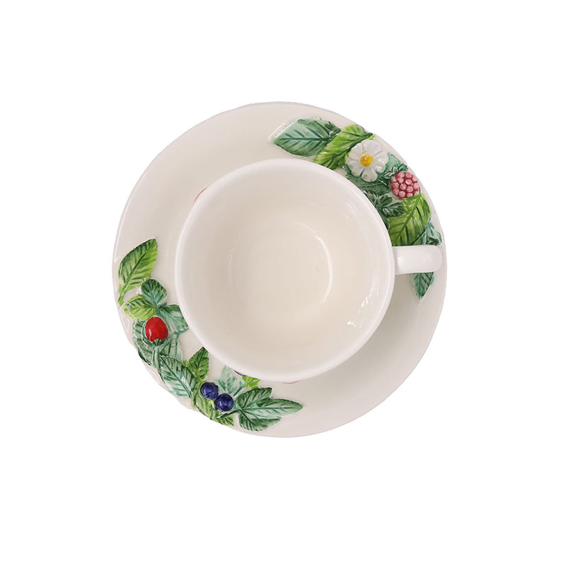 Frutti Di Bosco Set of 2 Teacups & Saucers, 180ml, Multi-3