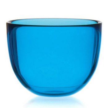 Coloured Glass Bowl, Aqua Blue, Medium, 13cm-0