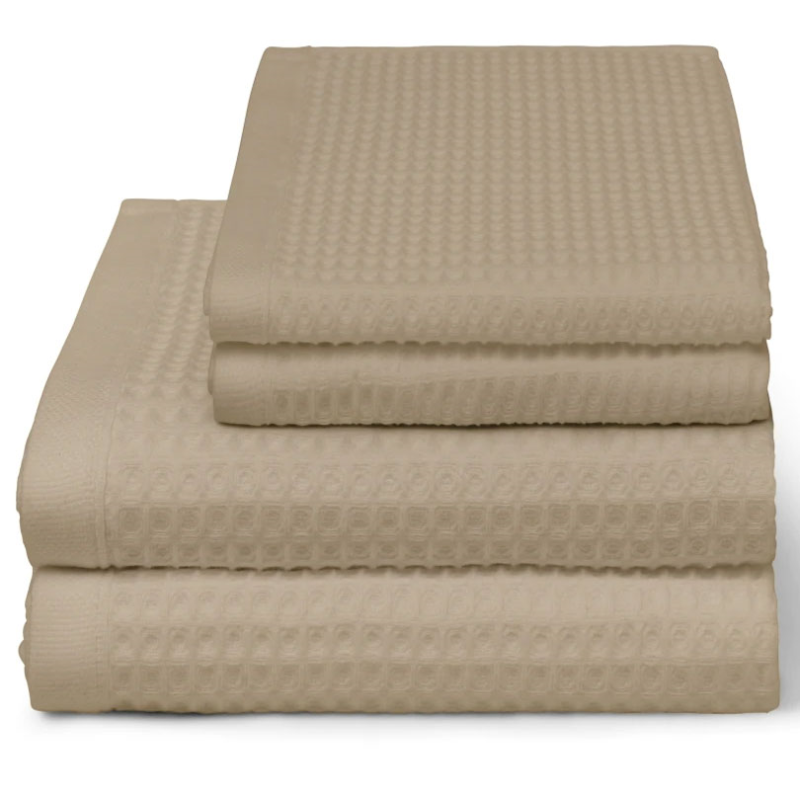 Waffle Bath Towel, H70 x W140cm, Taupe-0