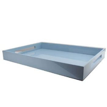 Lacquered Ottoman Tray 55 x 40cm, Pale Denim-0