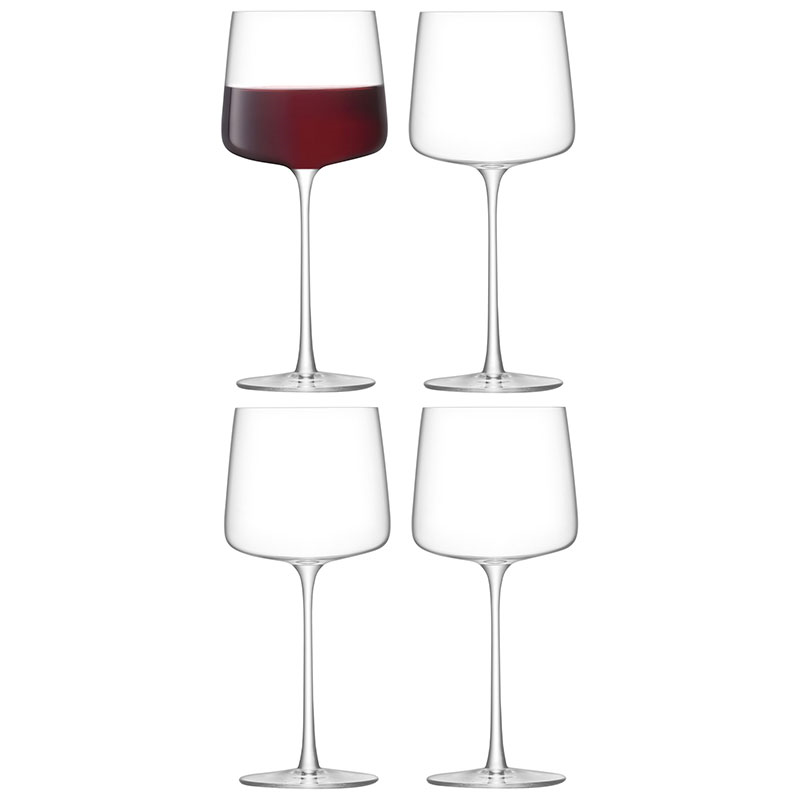 Metropolitan Set of 4 Wine Glasses, 400ml, Clear-1