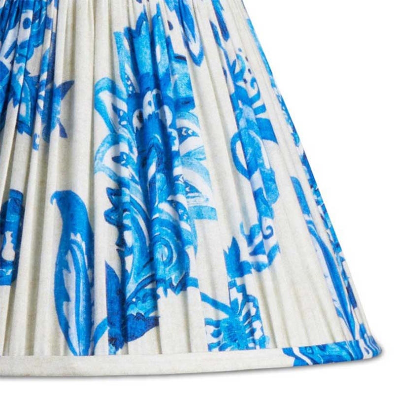 Empire Shade, 20cm, blue and white Paisley by Matthew Williamson-1