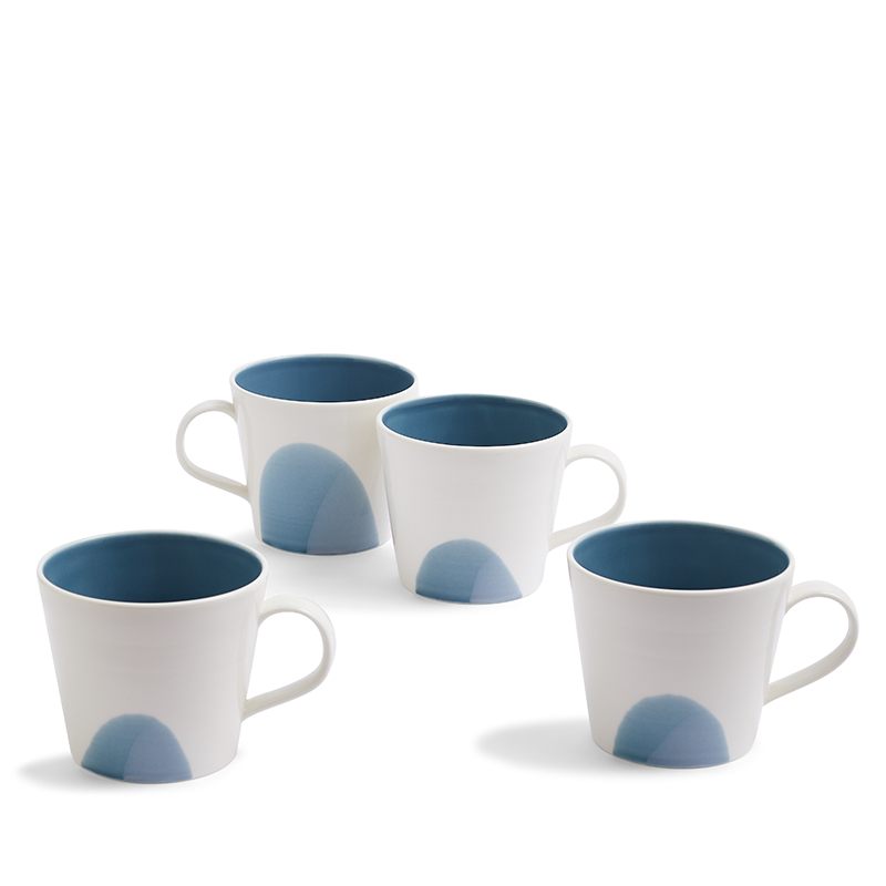 Signature 1815 Set of 4 Mugs, 400ml, Blue-0