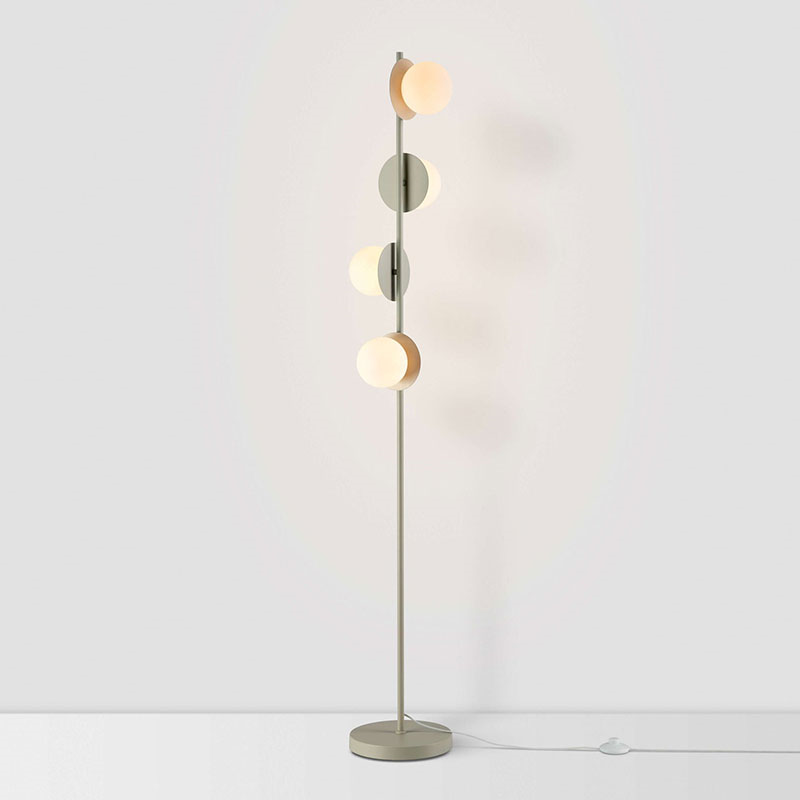 Disk Opal Floor Lamp, H167cm, Sand-0